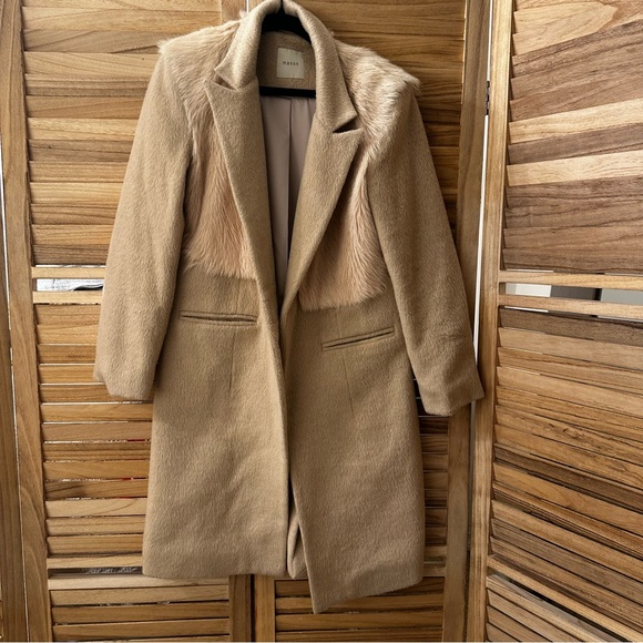 MICHELLE MASON Goat Fur Coat in Sand size XS - Picture 2 of 8